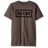 Nine Inch Nails - Mens Black Logo on Charcoal Soft T-Shirt