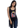 Waylon Jennings - Womens Bullseye Fringe Tank-Top