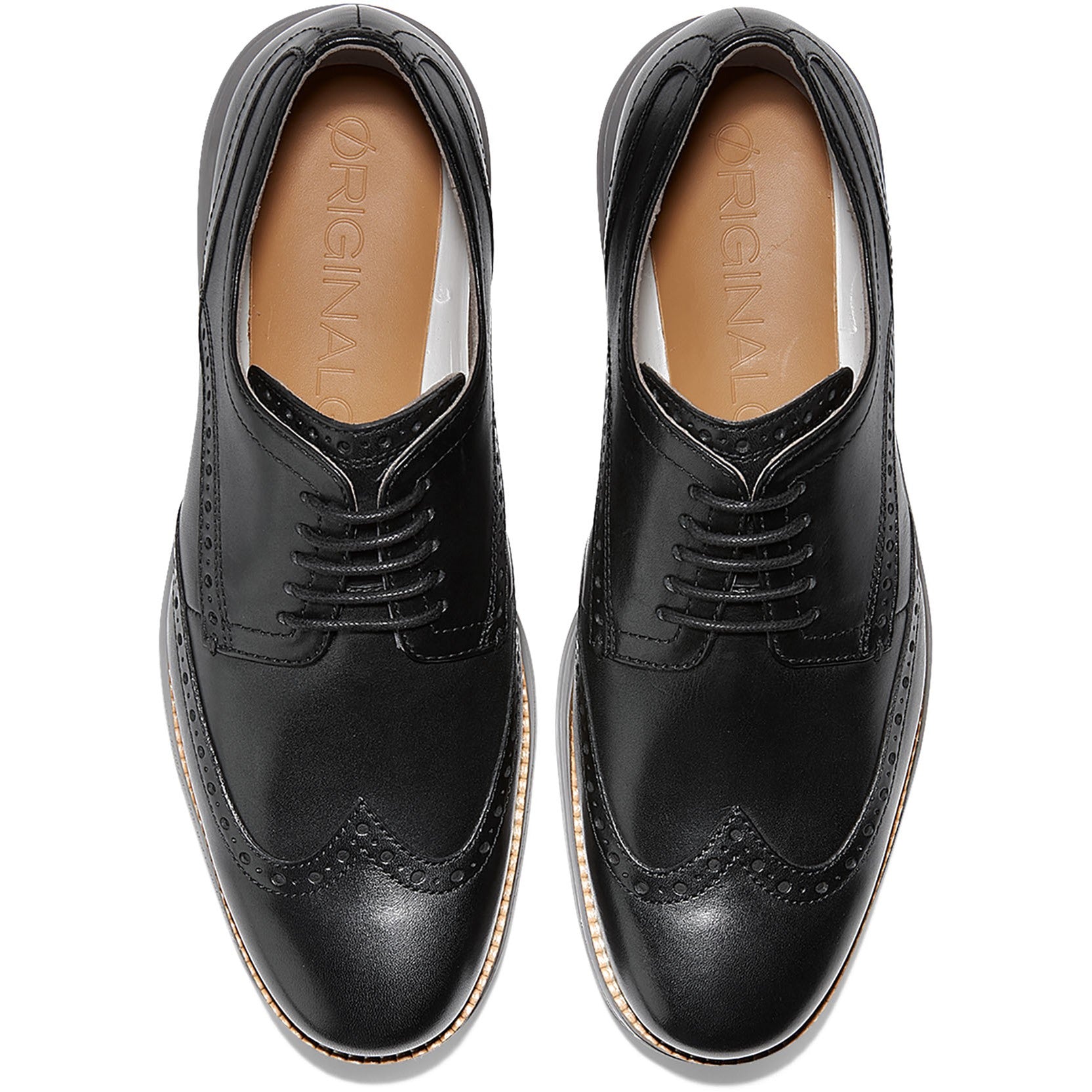 Men's Cole Haan Original Grand Wingtip Oxford - Black/White 8 / M Men's Cole Haan Original Grand Wingtip Oxford - Black/White 8 / M