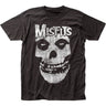 The Misfits - Mens Distressed Skull Fitted Jersey T-Shirt In Coal