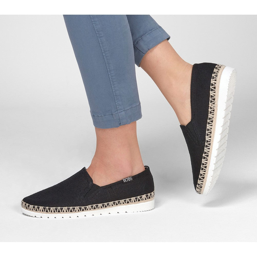 ぽ3BX Skechers - Womens Bobs Flexpadrille 3.0 - Dark Horse Slip-On