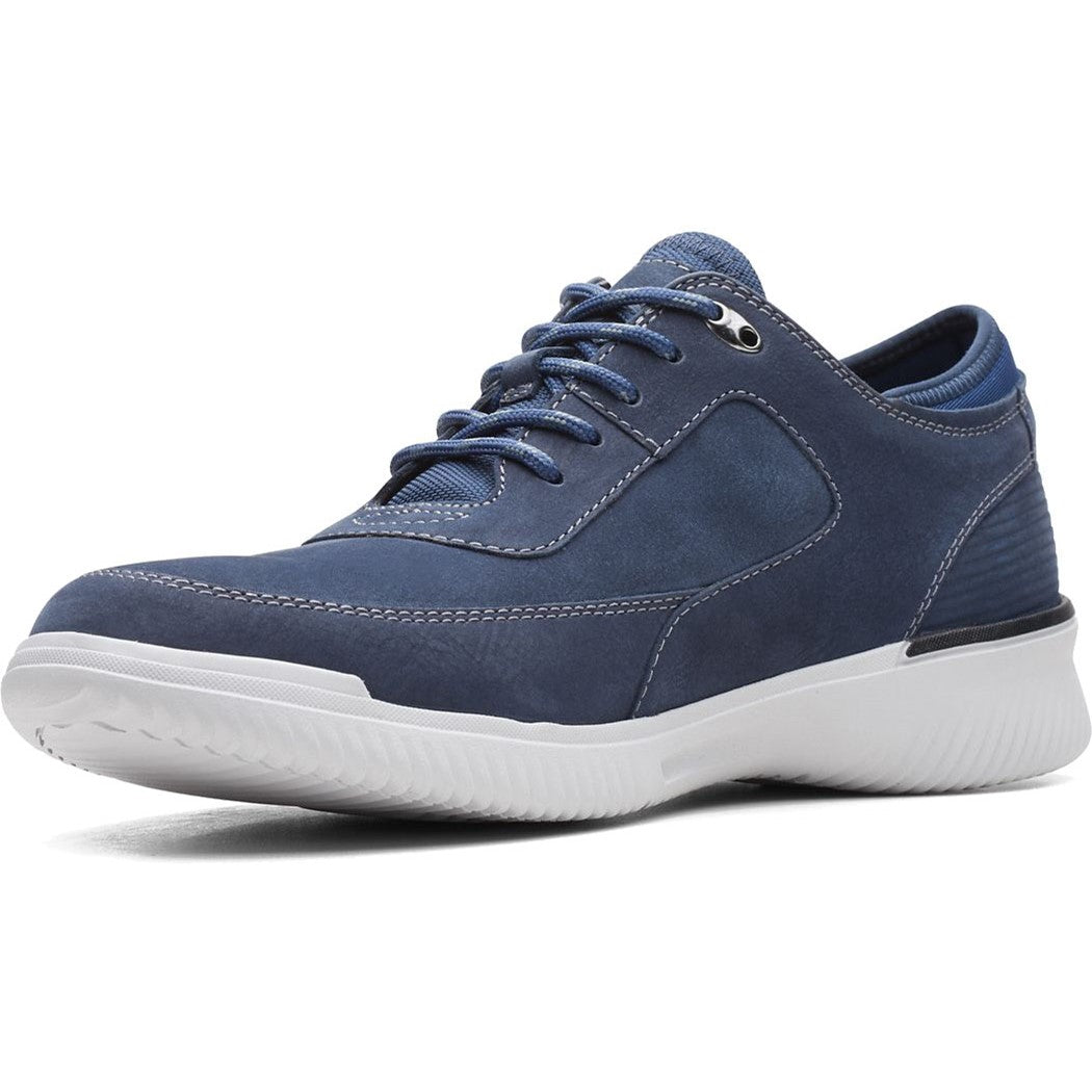 Clarks instapper in blauw suede licht gewicht Clarks instapper in blauw suede licht gewicht