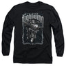 Batman - Mens Nightwing Biker Long Sleeve Shirt In Black