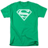 Superman - Green & White Shield Adult T-Shirt In Kelly Green