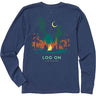 Life Is Good - Womens Log On Campfire Long Sleeve Crusher Tee