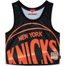 Mitchell And Ness - New York Knicks Womens Women'S Big Face 4.0 Crop Tank Top