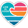 Life Is Good - Clean Wave Heart Sticker