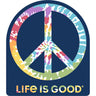 Life Is Good - Small Die Cut Tie Dye Peace Si Sticker