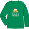 Life Is Good - Womens I'Ll Be Watching You Santa Dog T-Shirt