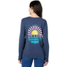 Life Is Good - Womens Sunset On The Wa Long Sleeve Crusher-Lite Tee