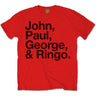 The Beatles - Unisex John, Paul, George & Ringo T-Shirt