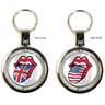 The Rolling Stones - Unisex Uk & Us Tongues Keychain