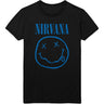 Nirvana - Unisex Blue Smiley T-Shirt