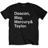 Queen - Unisex Helvetica Band T-Shirt