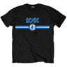 AC/DC - Unisex Blue Logo & Stripe T-Shirt