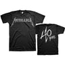 Metallica - Unisex 40Th Anniversary Songs Logo T-Shirt