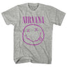 Nirvana - Unisex Purple Smiley T-Shirt