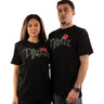 Tupac - Unisex Rose Logo Embellished T-Shirt