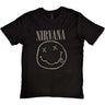 Nirvana - Unisex Black Smiley Hi-Build T-Shirt