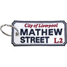 Road Sign - Unisex Mathew Street, Liverpool Sign Keychain