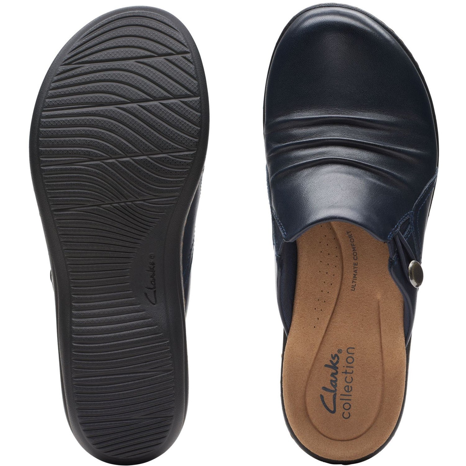 Clarks Women's Laurieann Bay Clog, Navy Leather, 8 | Clarks Women\u0027s Laurieann Bay Clog, Navy Leather, 5.5