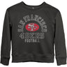 Junk Food - Girls 49Ers Flock Raglan Crew Fleece Top