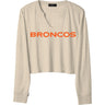 Junk Food - Womens Broncos Sunday Crop Thermal T-Shirt