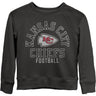 Junk Food - Girls Chiefs Flock Raglan Crew Fleece Top
