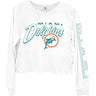 Junk Food - Womens Dolphins Touchdown Long Sleeve Crop T-Shirt