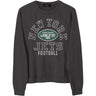 Junk Food - Womens Jets Flocked Raglan Crew Top