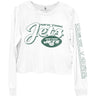 Junk Food - Womens Jets Touchdown Long Sleeve Crop T-Shirt