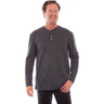 Scully - Mens Heather Rib Henley T-Shirt