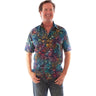Scully - Mens Short Sleeve Batik Paisley/Flowers Shirt