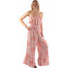 Scully - Womens Bandana Print Jumpsuit Ruffle Top