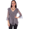Scully - Womens Long Sleeve Crochet Lace Top