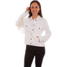 Scully - Womens Denim Jacket W/Rhinestone Fringe