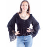 Scully - Womens Crochet Bell Sleeve Top