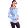Scully - Womens Aztec Print Denim Top