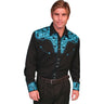 Scully - Mens Floral Tooled Embroidery Shirt