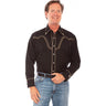 Scully - Mens Diamond Yoke Emb. Shirt