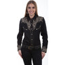 Scully - Womens Vine Emb. W/Candycane Piping Top