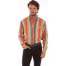 Scully - Mens Serape Y/D Jacquard Shirt