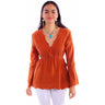 Scully - Womens Plunging Neck Line W/Bell Sleeves Top