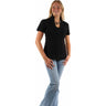 Scully - Womens Short Sleeve Emb. Blouse
