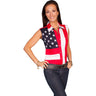 Scully - Womens Sleeveless Stars/Flag Blouse