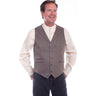 Scully - Mens Pinstripe Point Bottom Vest