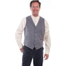 Scully - Mens Pinstripe Point Bottom Vest