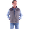 Scully - Mens Canvas Vest W/Quilted Plaid Lining