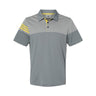 Adidas - Mens A213 Heathered 3-Stripes Colorblock Polo