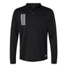 Adidas - Mens A482 3-Stripes Double Knit Quarter-Zip Pullover